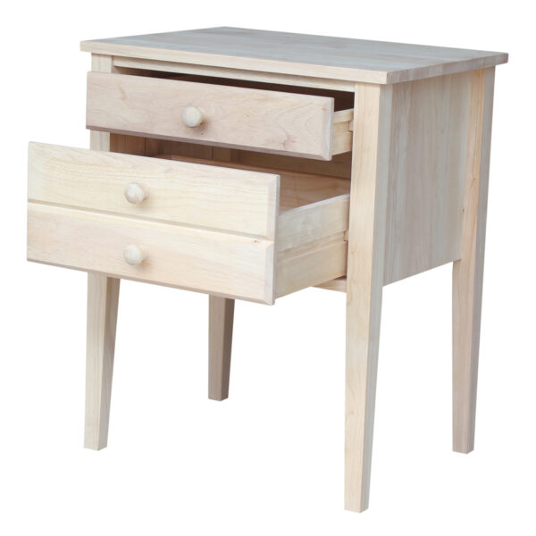 2 Drawer Country Accent Table 24x18x29"H" (RTA) - Image 2