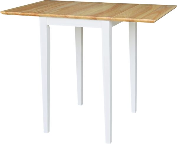 22" Dropleaf (complete table) White - Natural